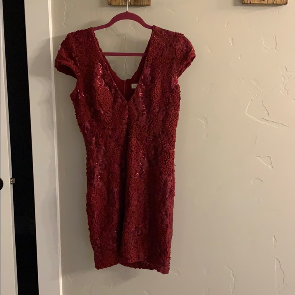 Dress the Population Cap Sleeve Mini Dress